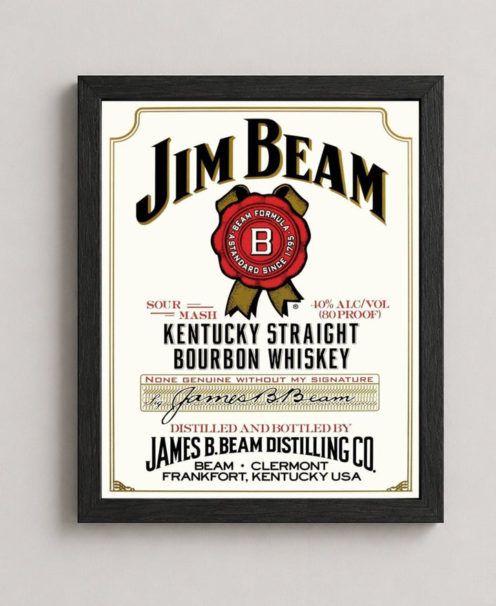 Vintage Bourbon Label Inspirational Wall Art