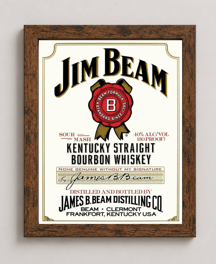 Vintage Bourbon Label Inspirational Wall Art