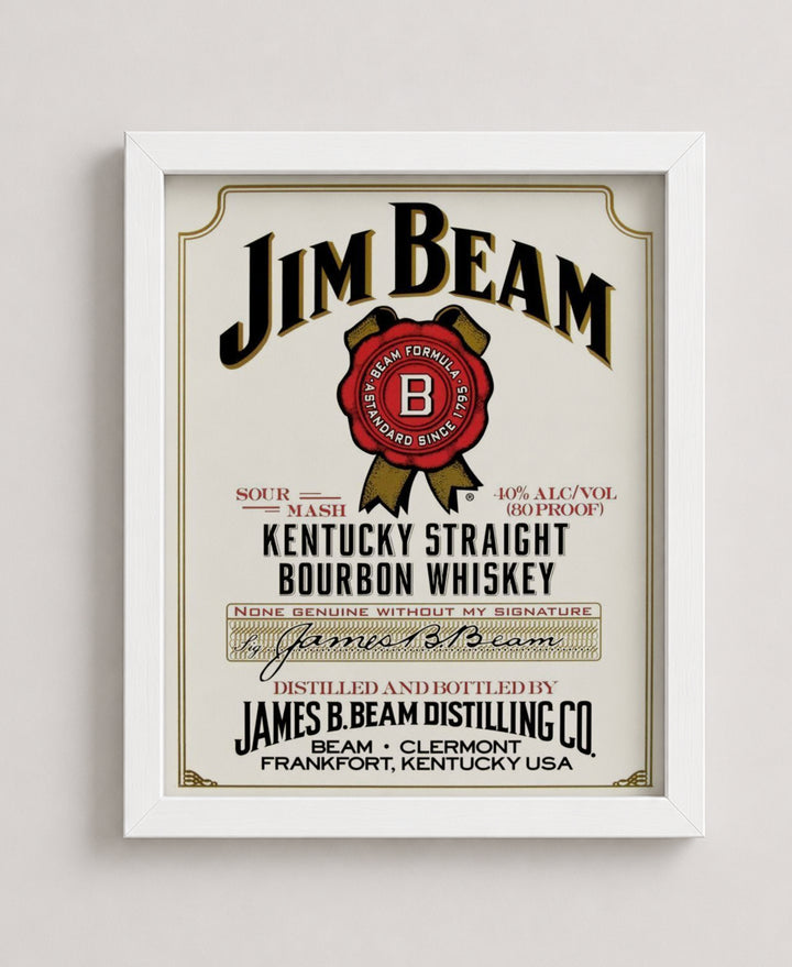 Vintage Bourbon Label Inspirational Wall Art