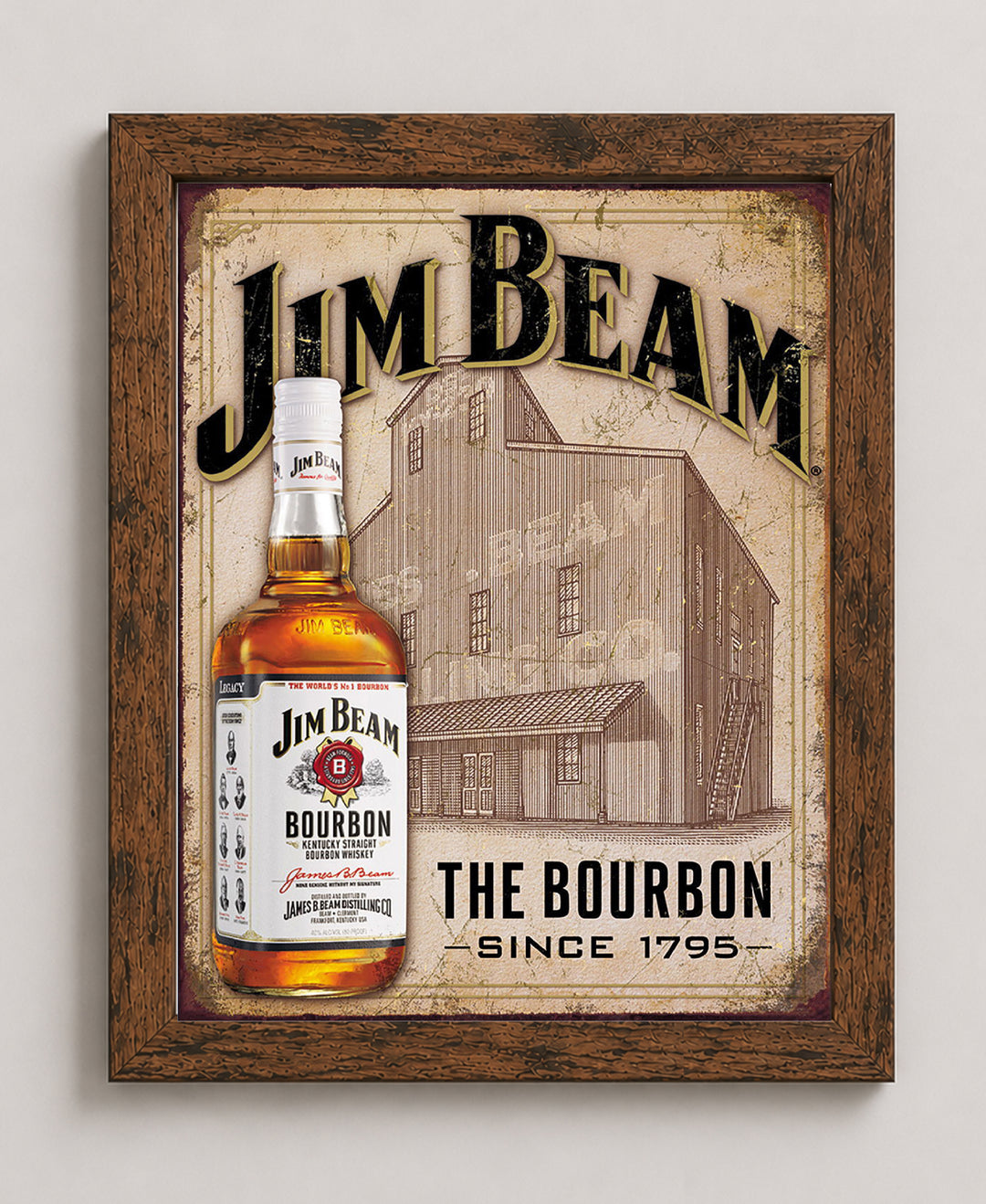 Distressed Whiskey Label Inspirational Wall Art