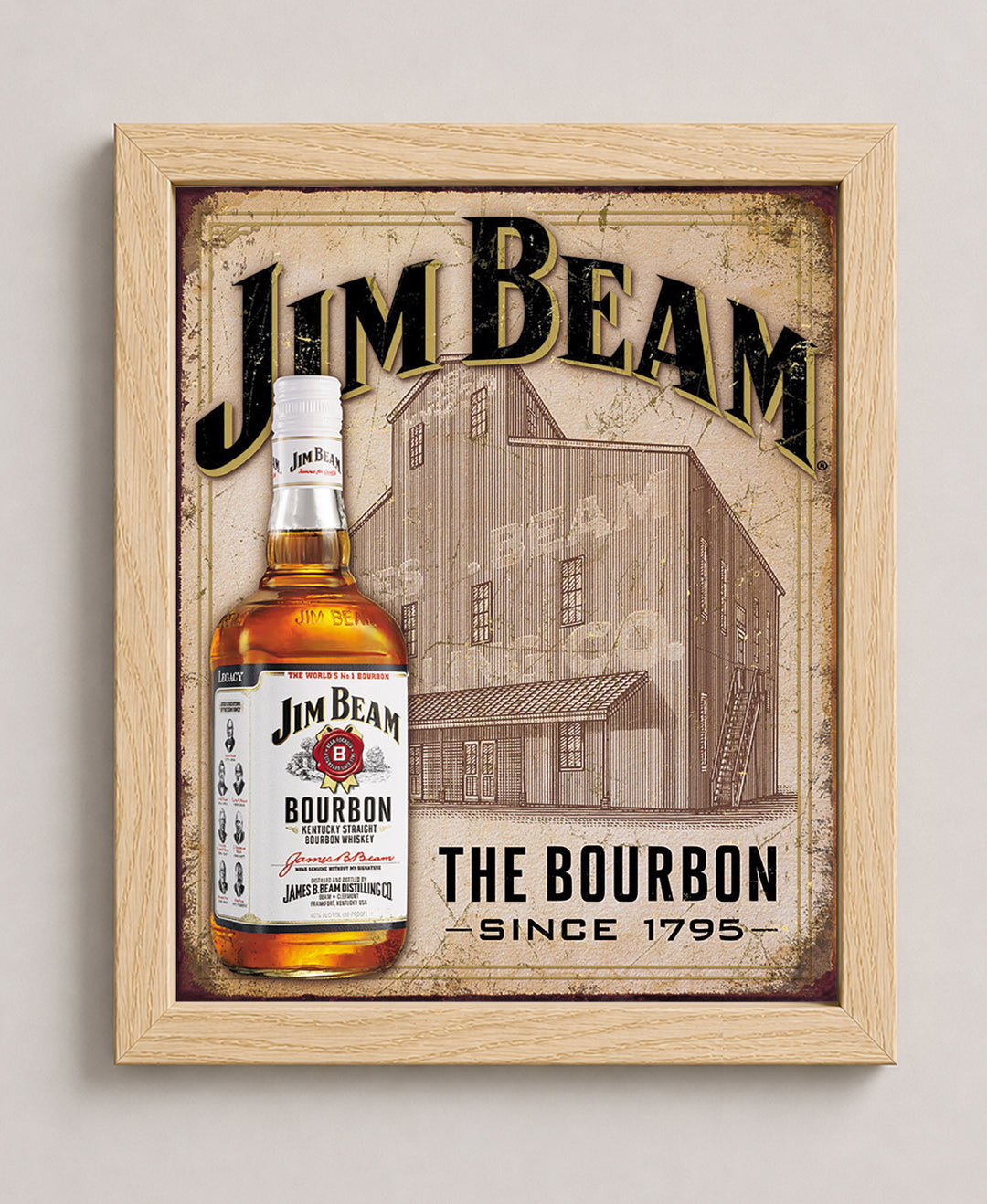 Distressed Whiskey Label Inspirational Wall Art