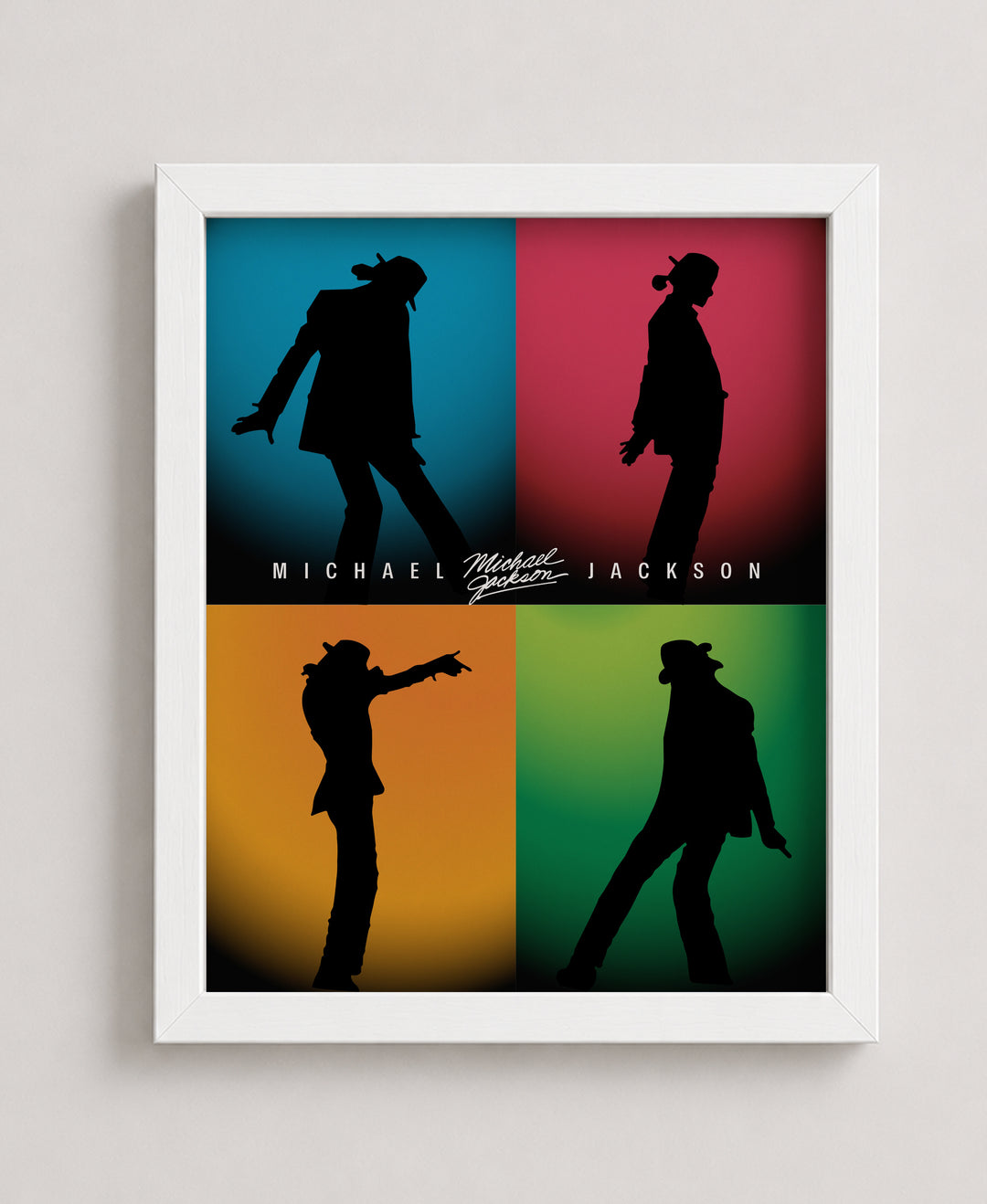 King of Pop Silhouette Music Wall Art