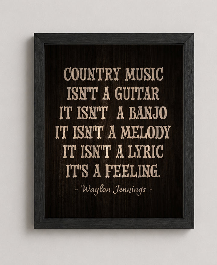 Waylon Jennings Quote Country Music Wall Art