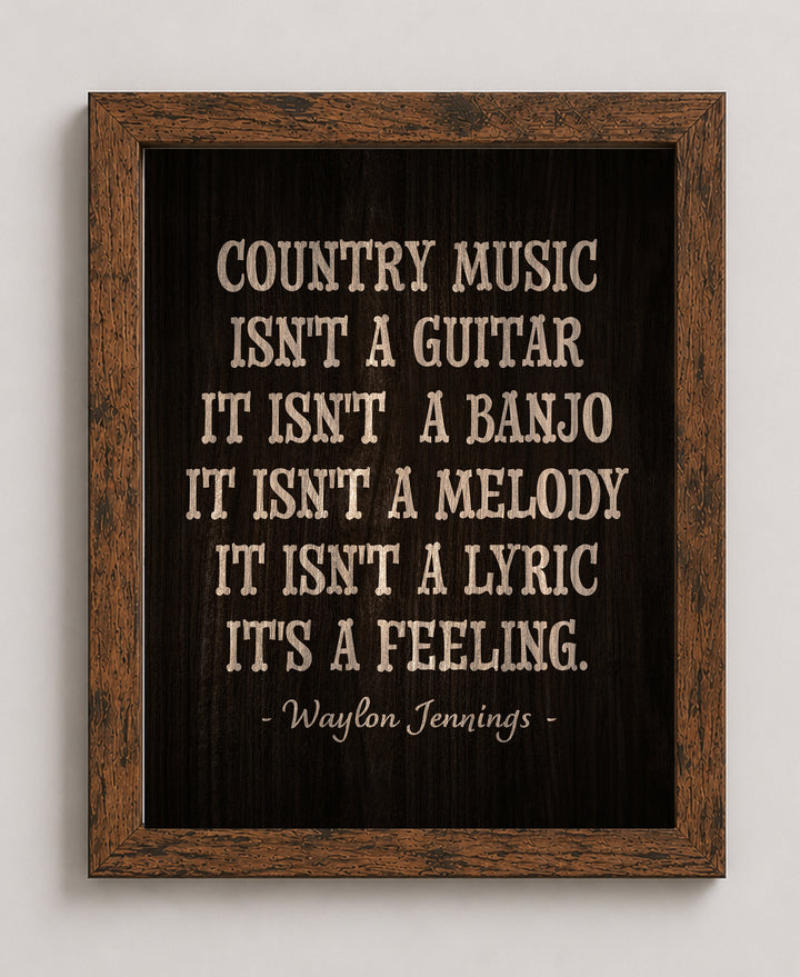Waylon Jennings Quote Country Music Wall Art