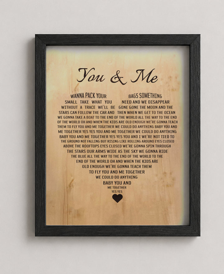 You &amp; Me Music Wall Art