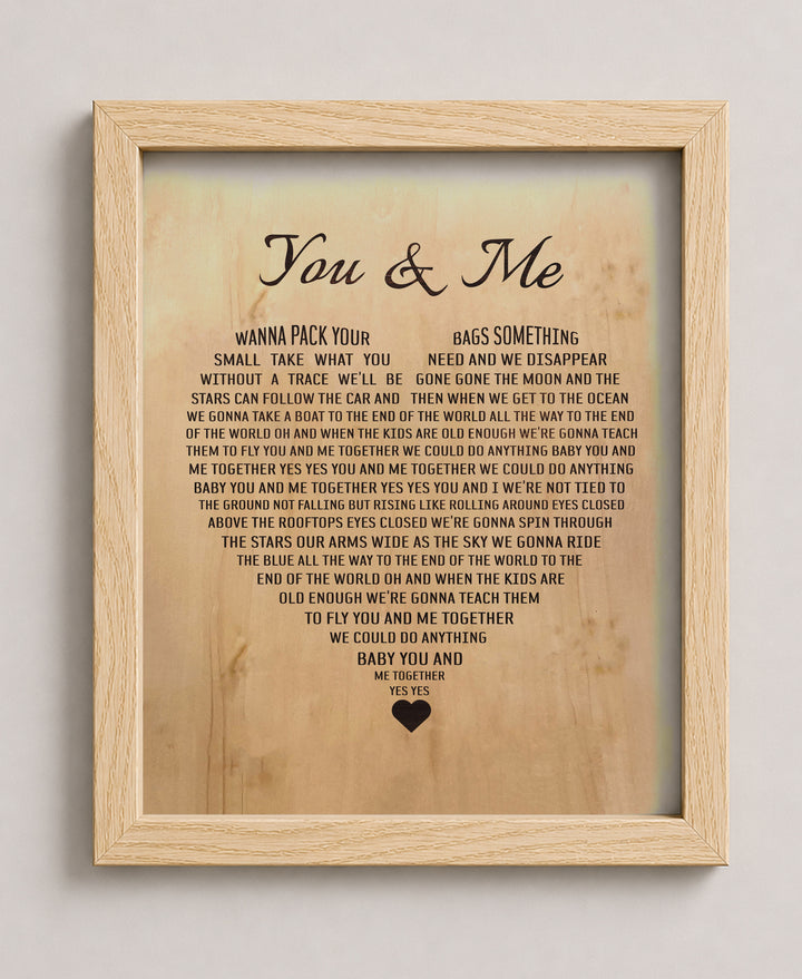 You &amp; Me Music Wall Art