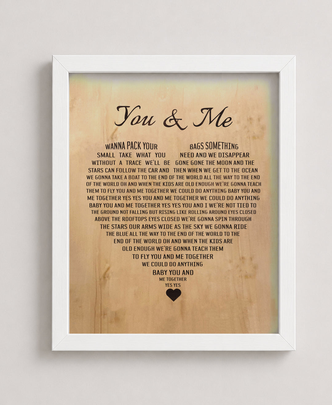You &amp; Me Music Wall Art