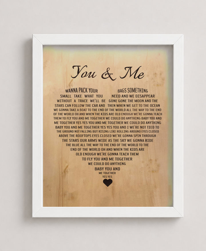You &amp; Me Music Wall Art