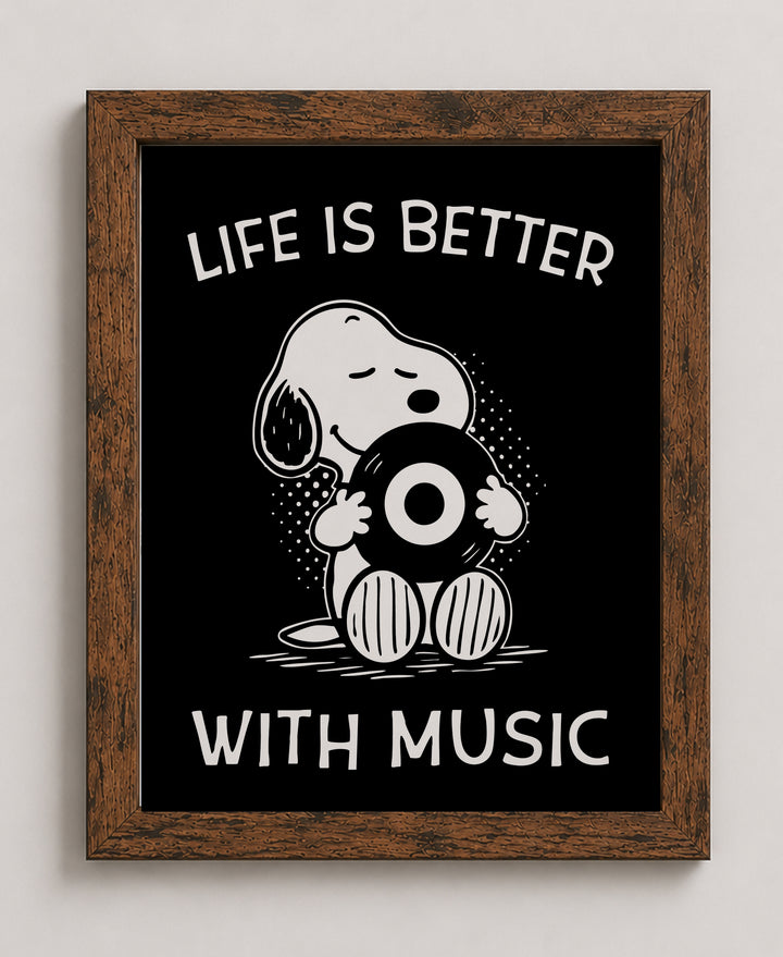 Life Is Better With Music Music Wall Art