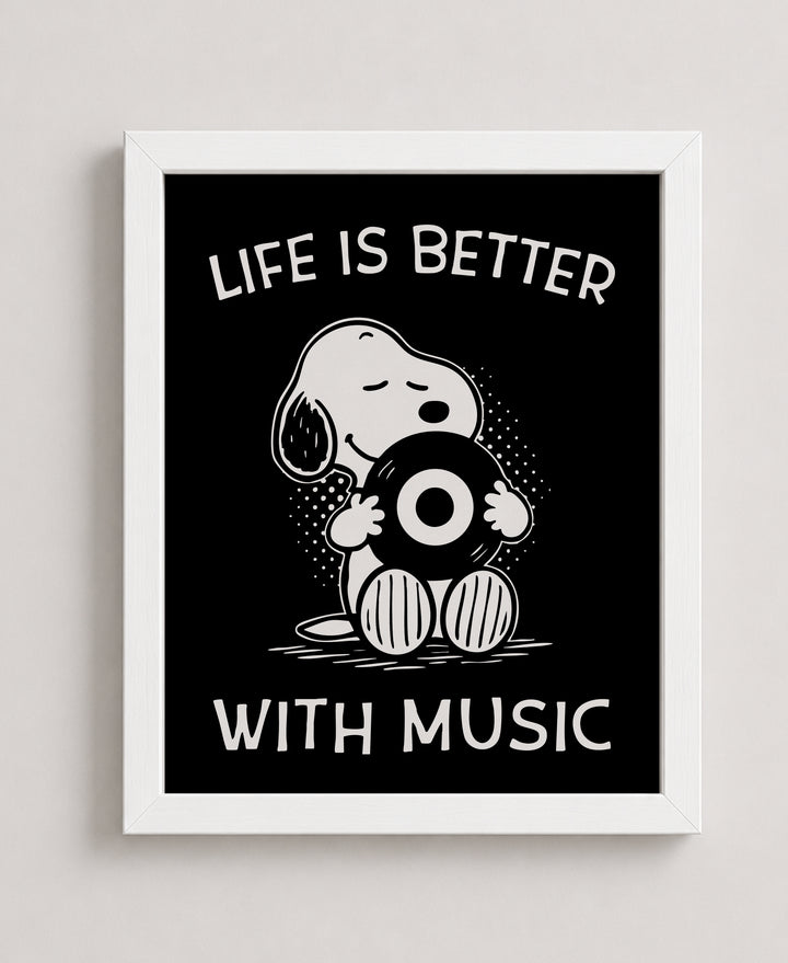 Life Is Better With Music Music Wall Art