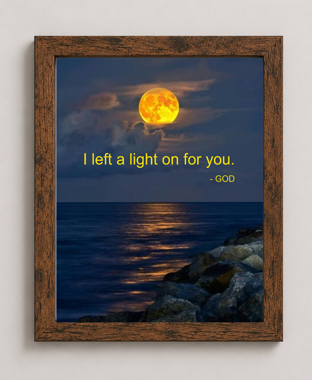 I Left a Light On for You God Christian Wall Art