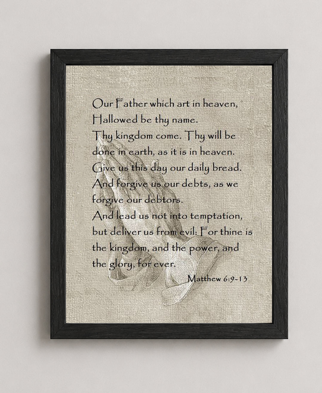 Christian Wall Art Decor with Linen Texture Wall Art