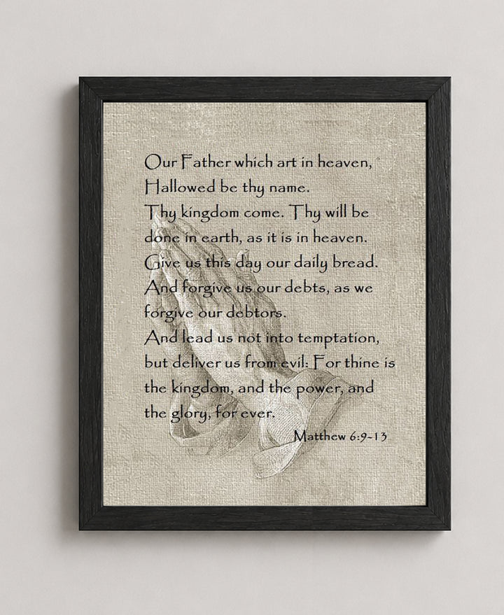 Christian Wall Art Decor with Linen Texture Wall Art