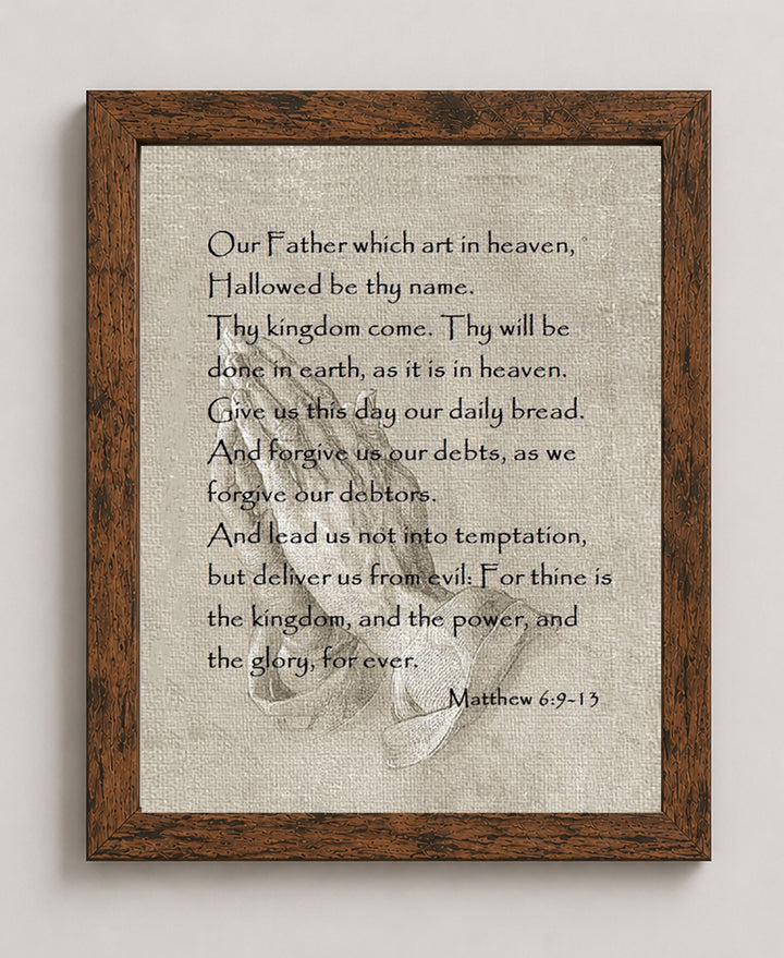 Christian Wall Art Decor with Linen Texture Wall Art