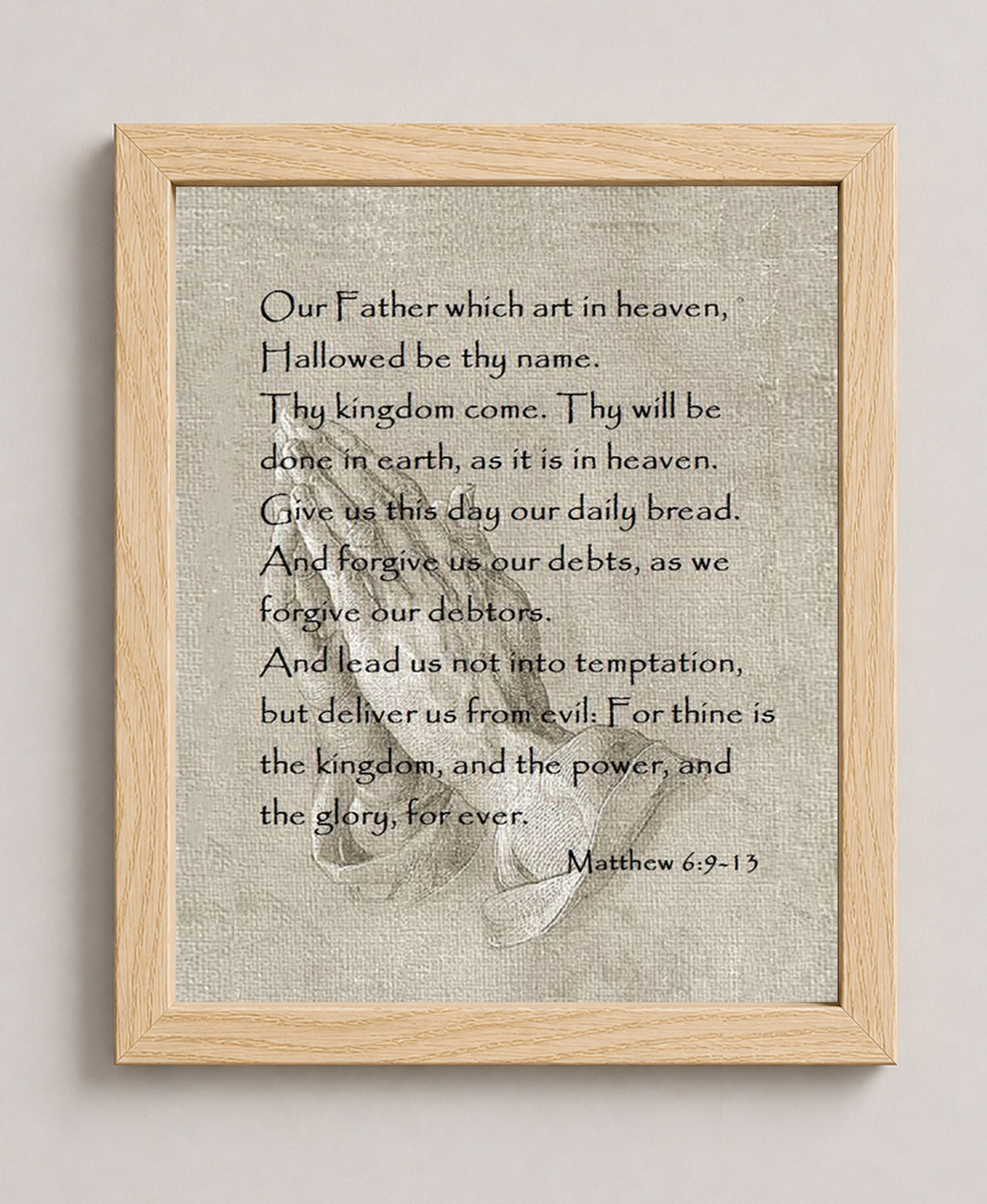 Christian Wall Art Decor with Linen Texture Wall Art