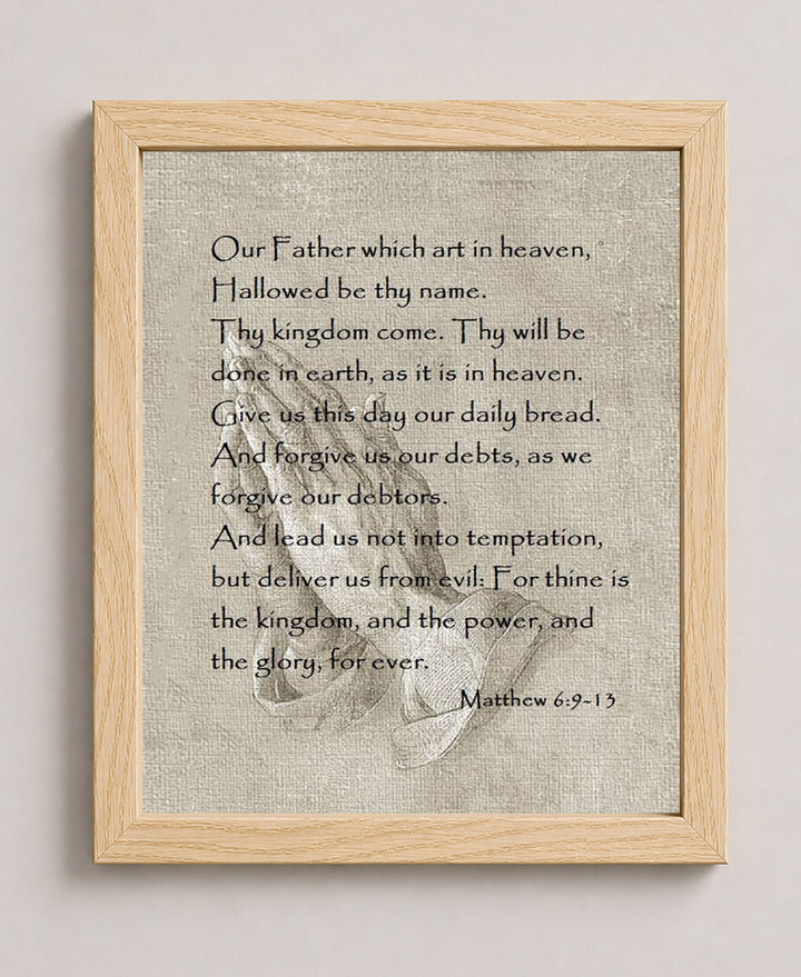 Christian Wall Art Decor with Linen Texture Wall Art