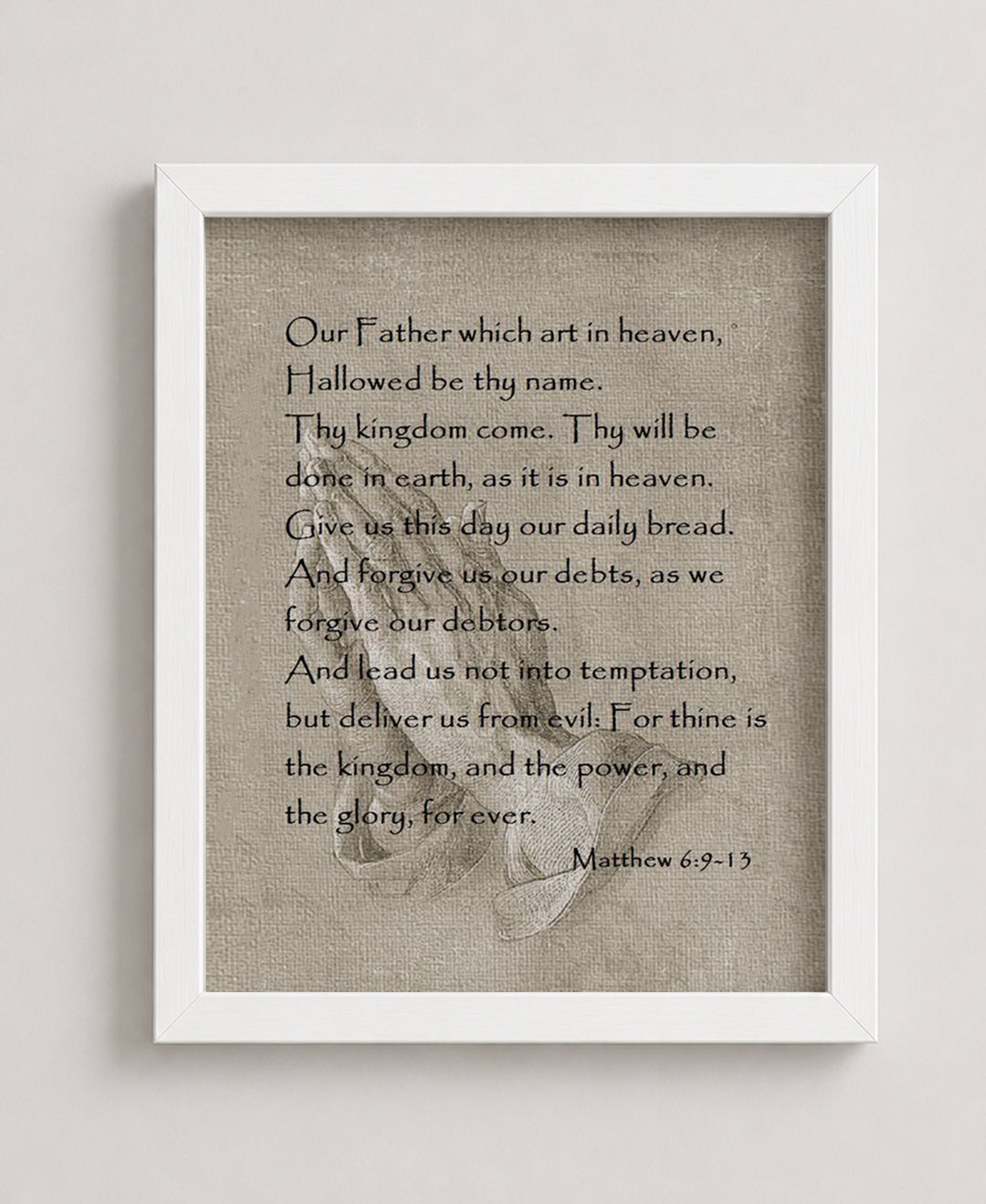 Christian Wall Art Decor with Linen Texture Wall Art