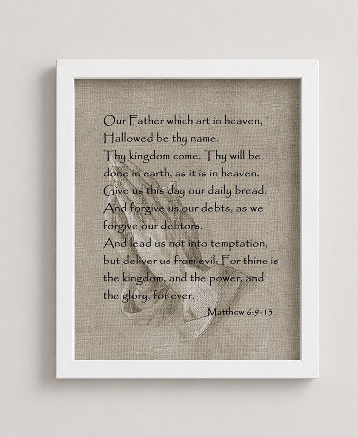 Christian Wall Art Decor with Linen Texture Wall Art