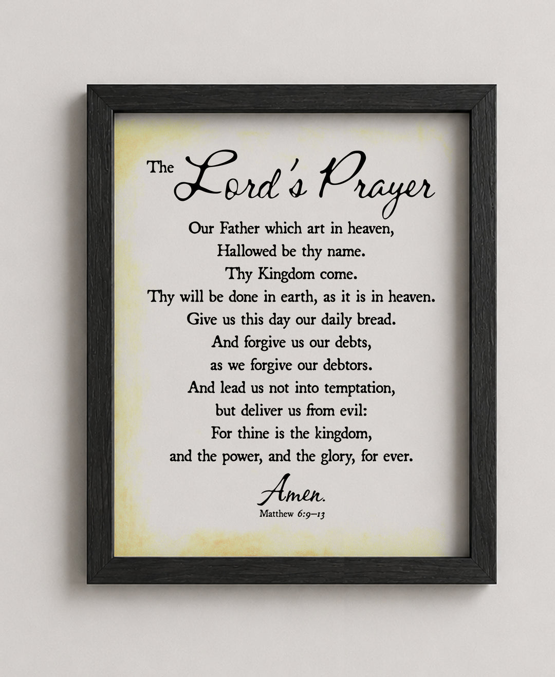 The Lords Prayer Bible Verse Wall Art