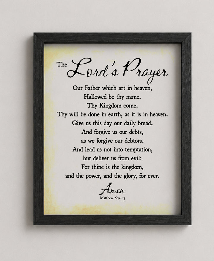The Lords Prayer Bible Verse Wall Art