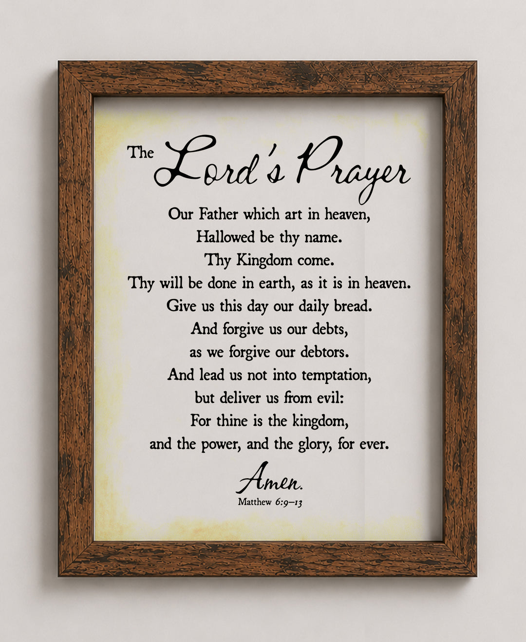 The Lords Prayer Bible Verse Wall Art
