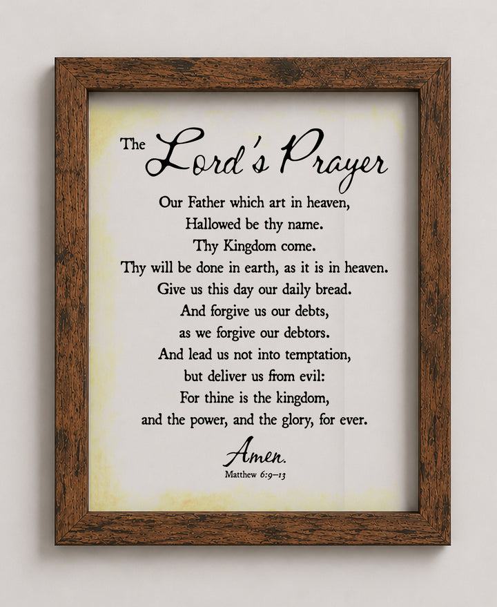 The Lords Prayer Bible Verse Wall Art
