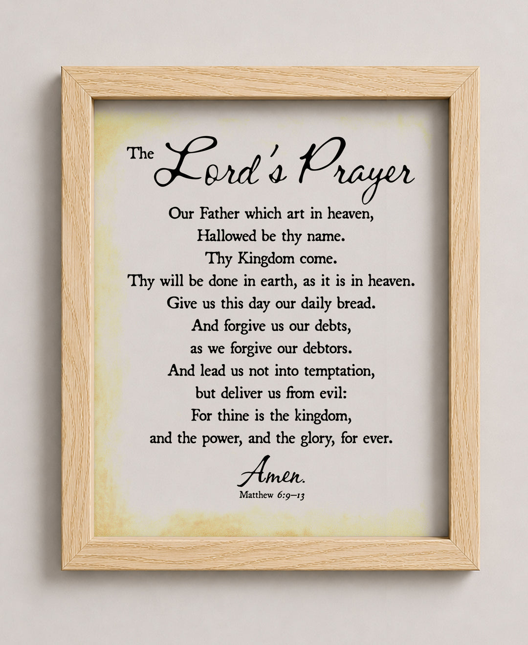 The Lords Prayer Bible Verse Wall Art