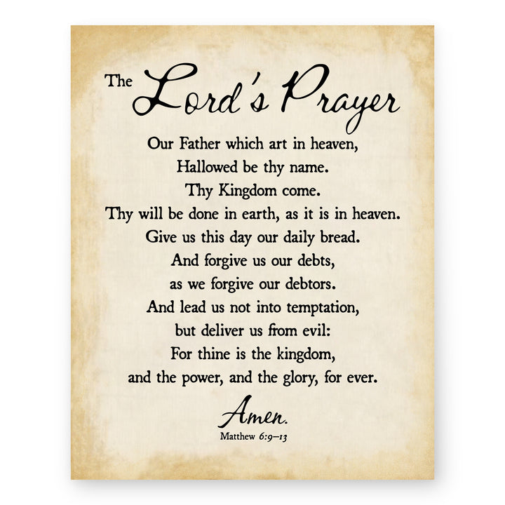 The Lords Prayer Bible Verse Wall Art