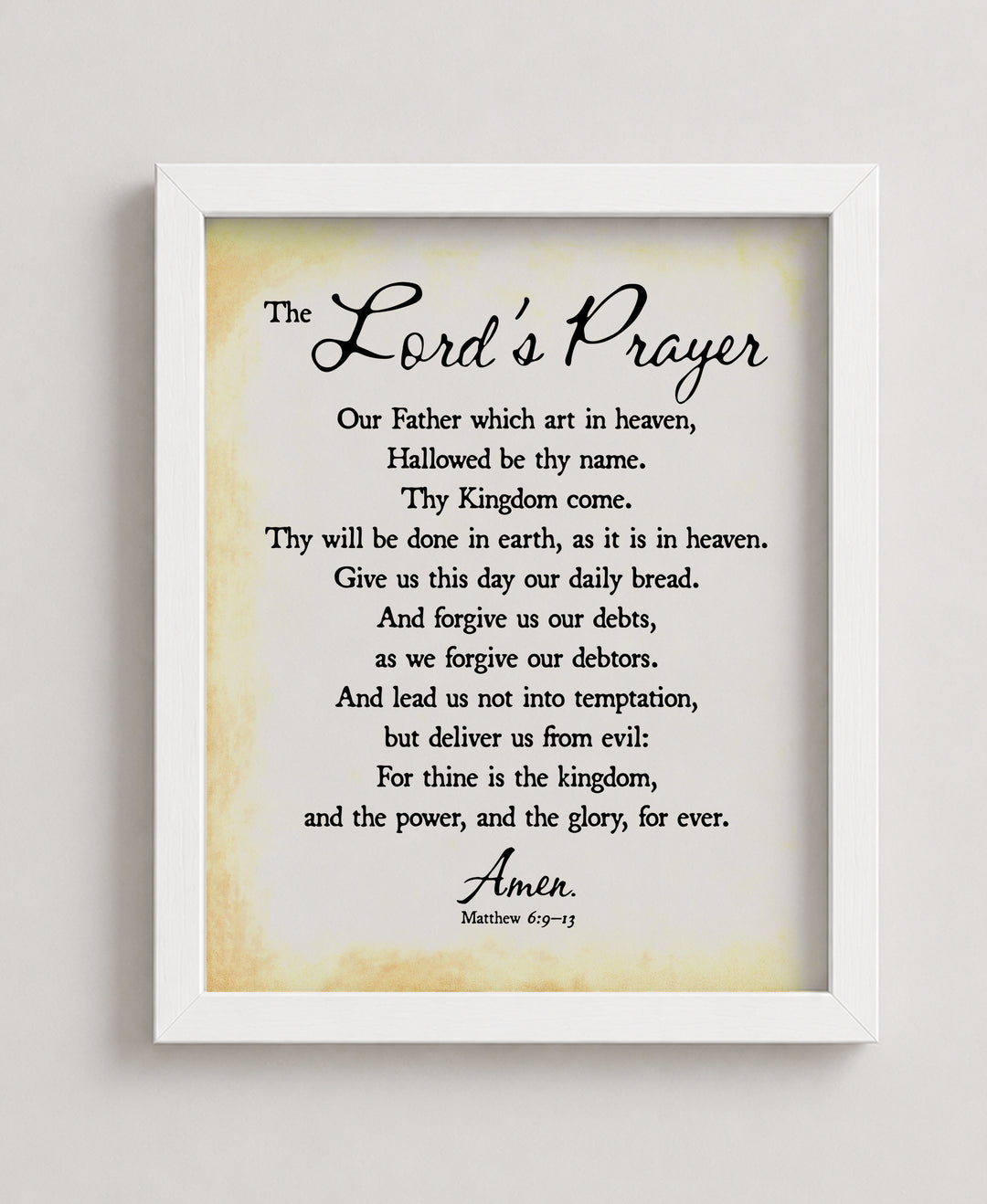 The Lords Prayer Bible Verse Wall Art