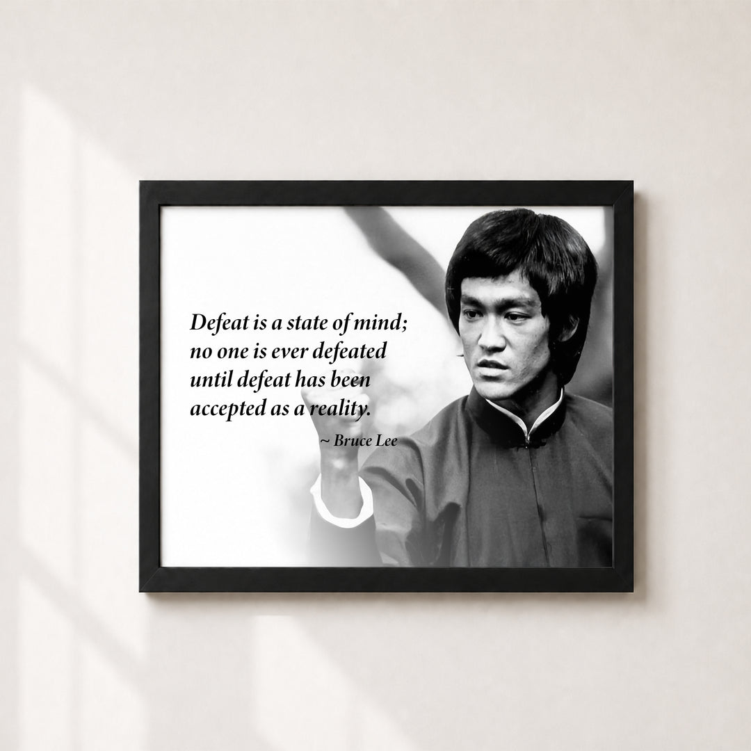 Bruce Lee Motivational Quote Wall Art Martial Arts Inspirational Wall Art