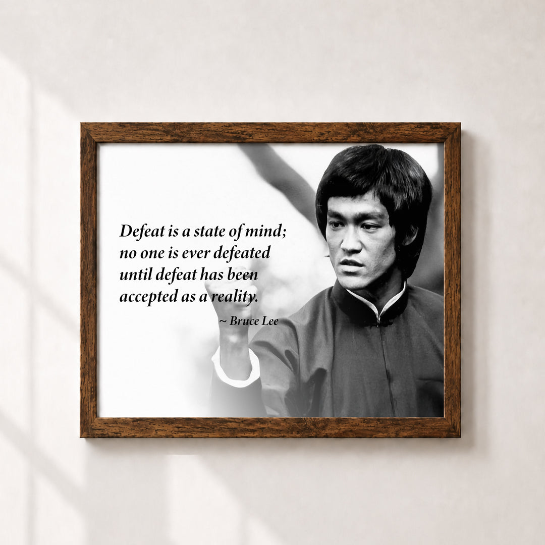 Bruce Lee Motivational Quote Wall Art Martial Arts Inspirational Wall Art