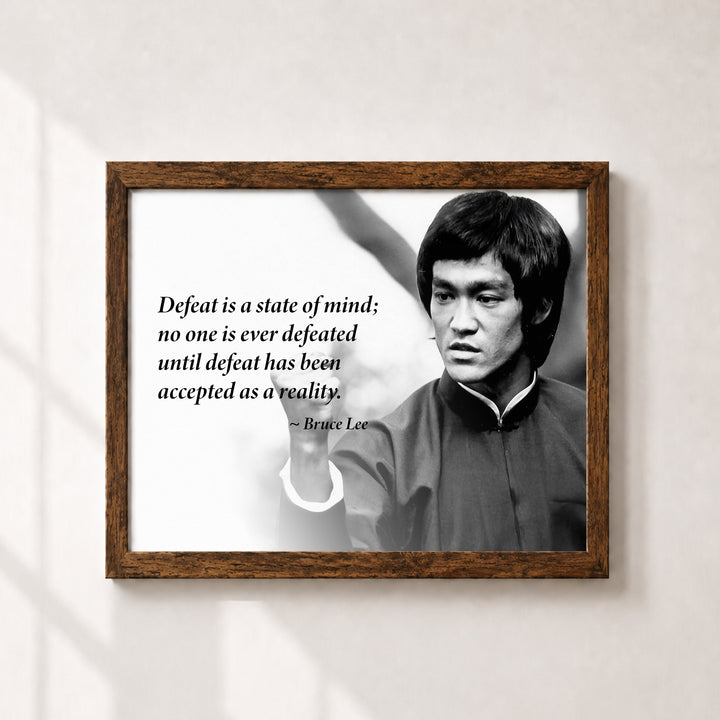 Bruce Lee Motivational Quote Wall Art Martial Arts Inspirational Wall Art