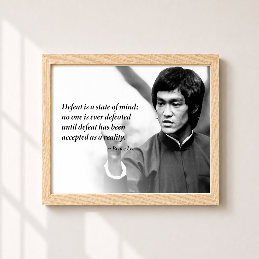 Bruce Lee Motivational Quote Wall Art Martial Arts Inspirational Wall Art