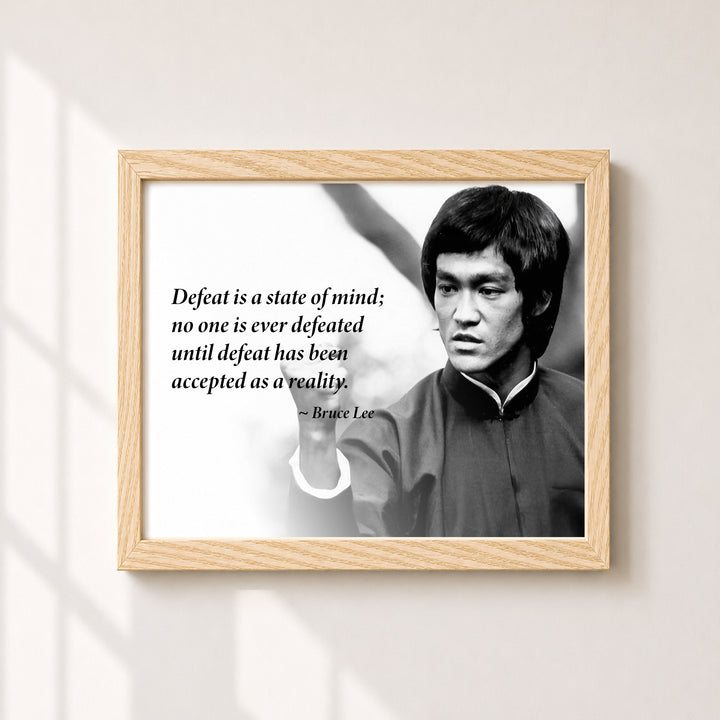 Bruce Lee Motivational Quote Wall Art Martial Arts Inspirational Wall Art