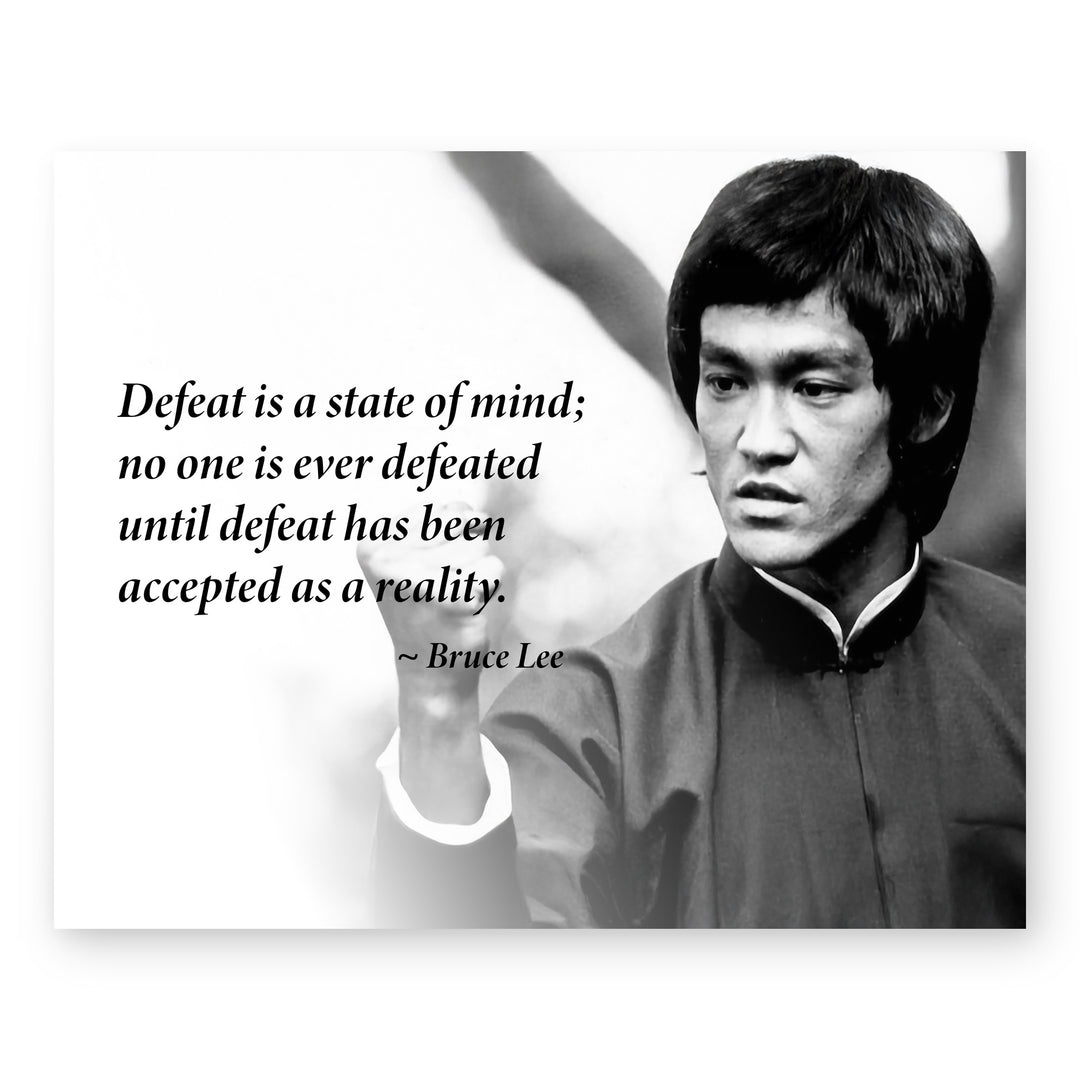 Bruce Lee Motivational Quote Wall Art Martial Arts Inspirational Wall Art