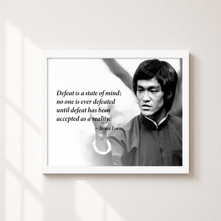 Bruce Lee Motivational Quote Wall Art Martial Arts Inspirational Wall Art
