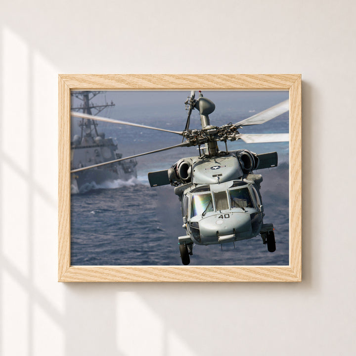 MH-60S Knighthawk Helicopter Military Aviation Wall Art