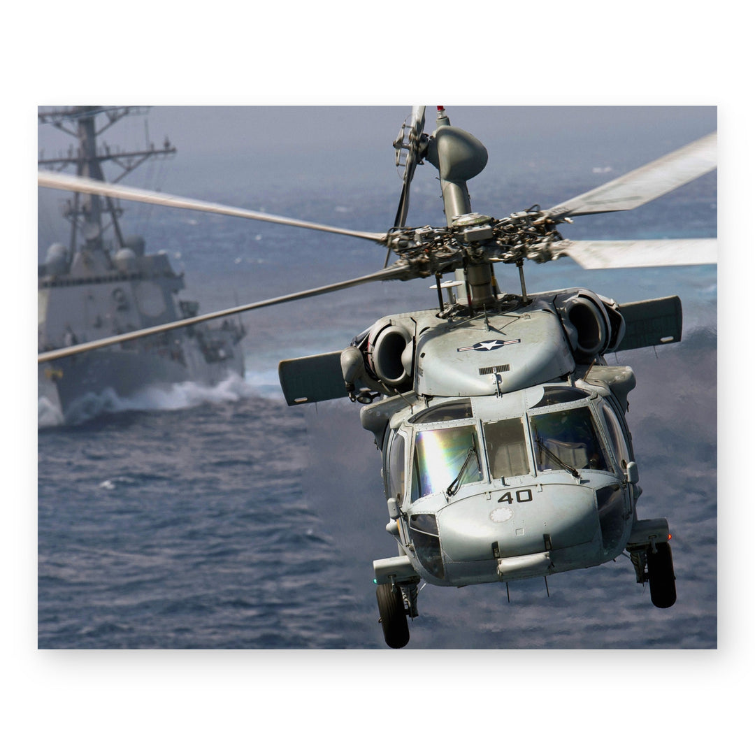 MH-60S Knighthawk Helicopter Military Aviation Wall Art