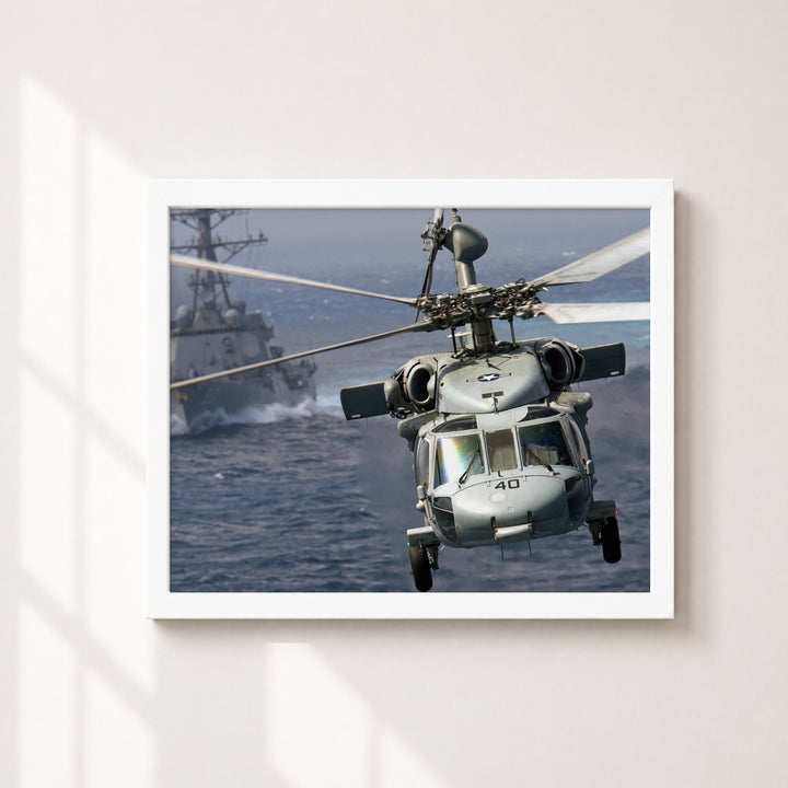 MH-60S Knighthawk Helicopter Military Aviation Wall Art