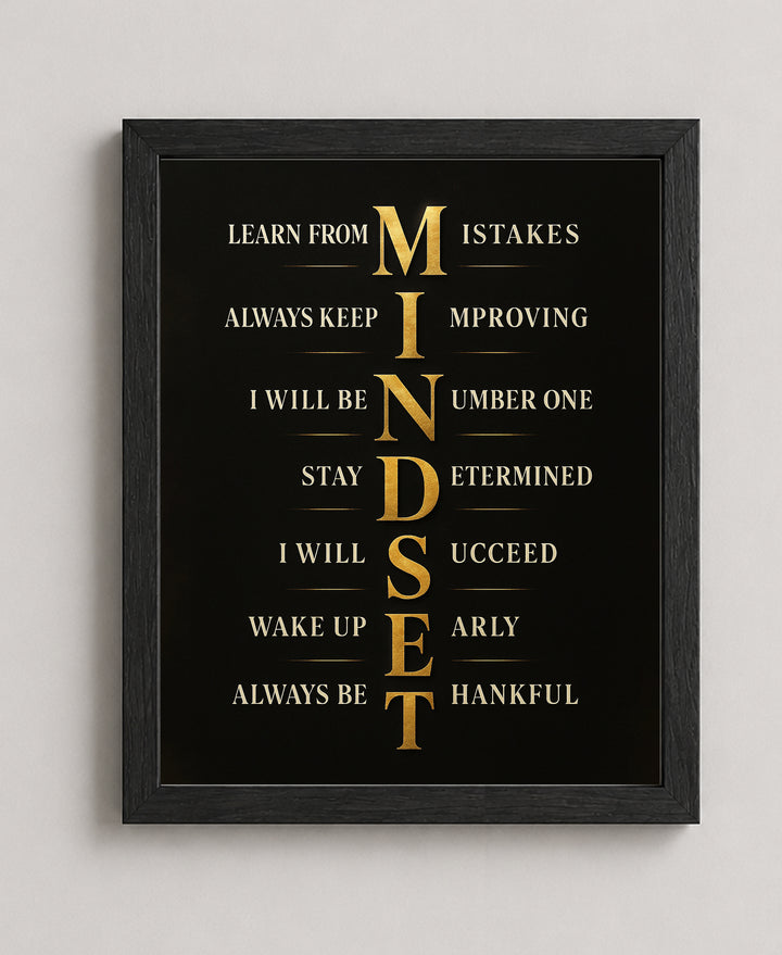 Succeed &amp; Stay Determined Motivational Wall Art