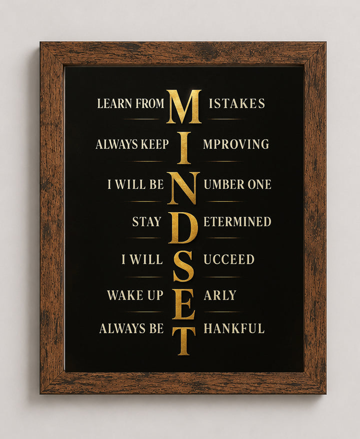 Succeed &amp; Stay Determined Motivational Wall Art