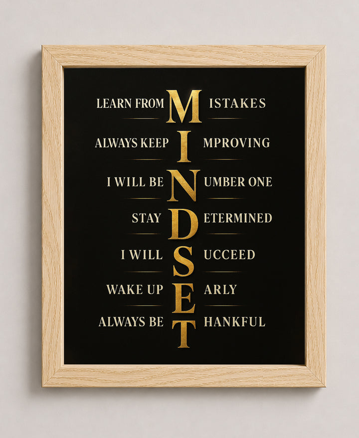 Succeed &amp; Stay Determined Motivational Wall Art