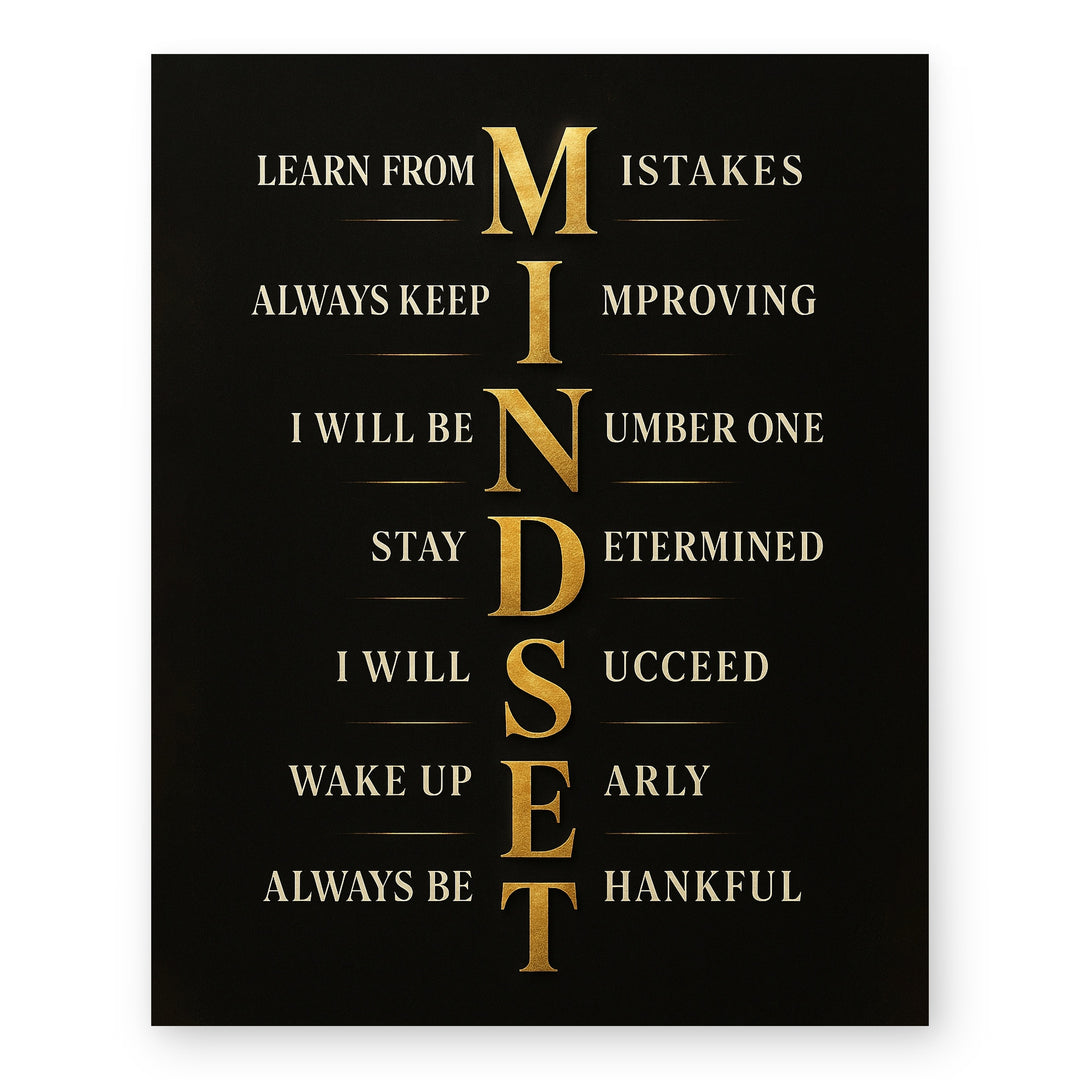 Succeed &amp; Stay Determined Motivational Wall Art