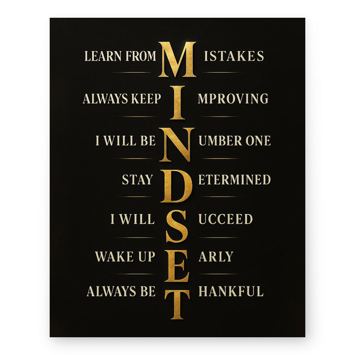 Succeed &amp; Stay Determined Motivational Wall Art