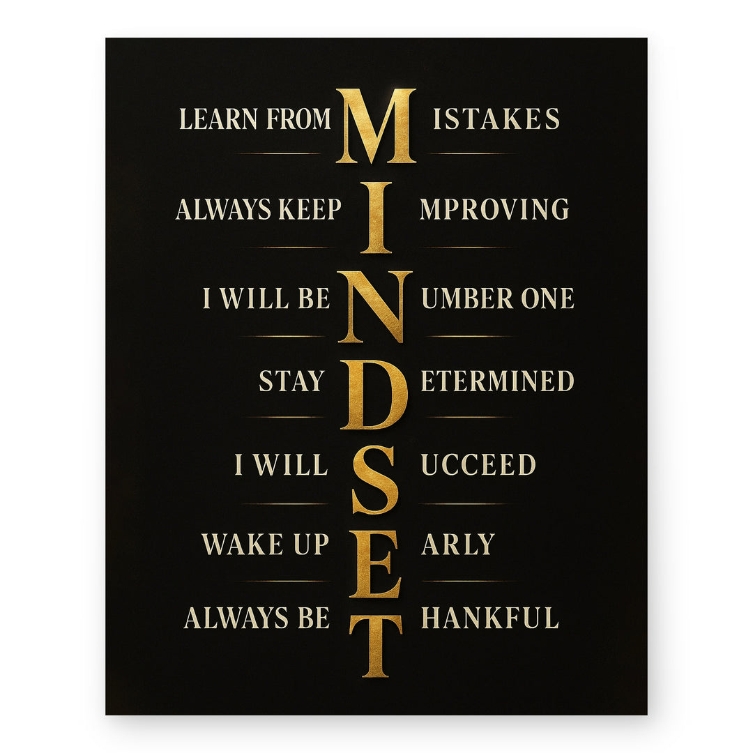Succeed &amp; Stay Determined Motivational Wall Art