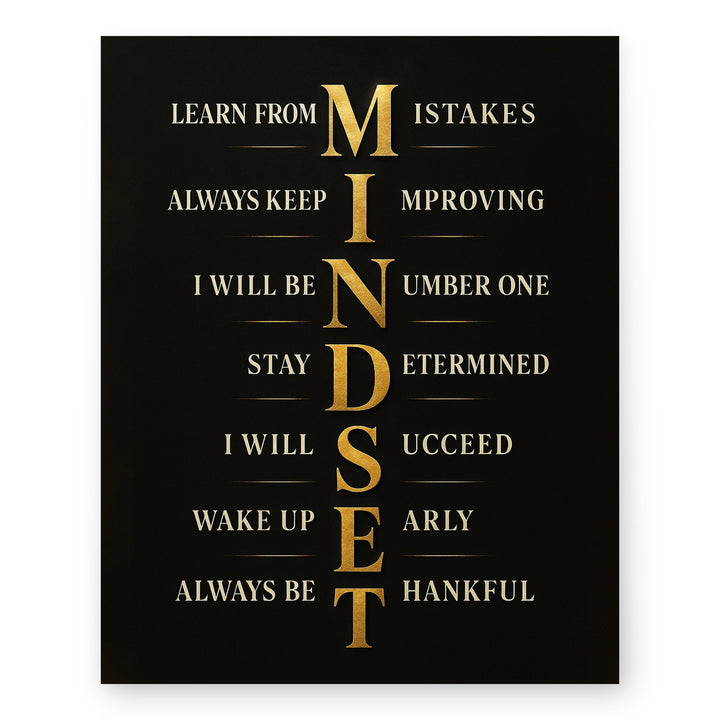 Succeed &amp; Stay Determined Motivational Wall Art