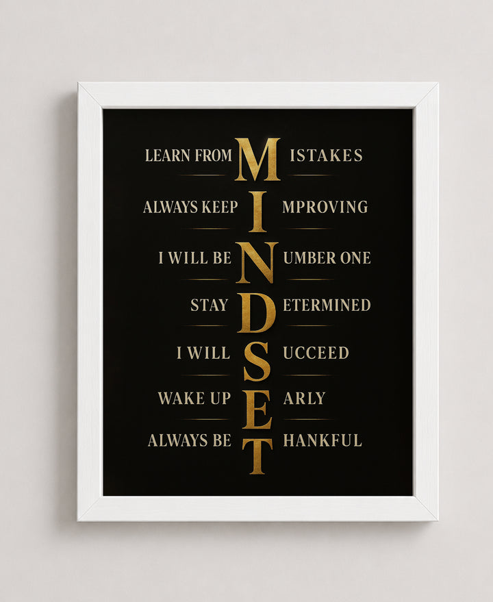 Succeed &amp; Stay Determined Motivational Wall Art
