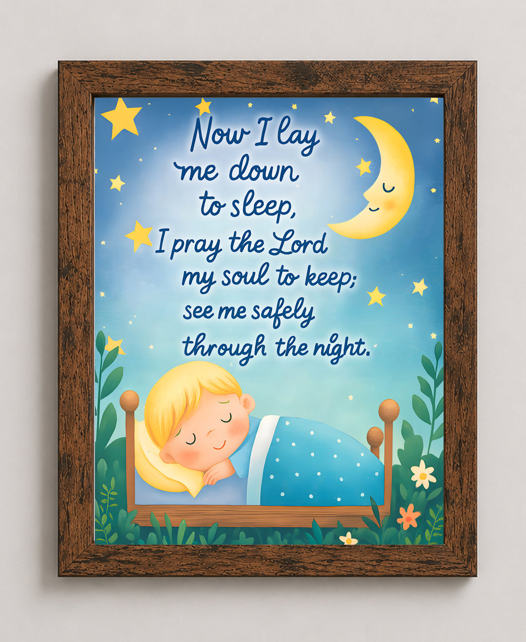Now I Lay Me Down to Sleep Prayer Christian Wall Art