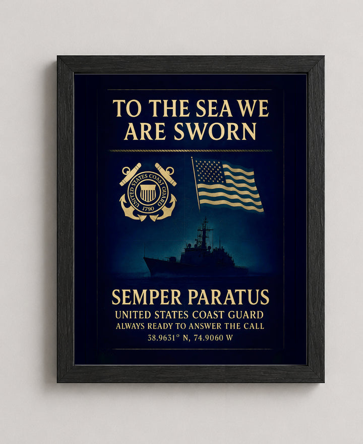 To the Sea We Are Sworn Semper Paratus Military Wall Art