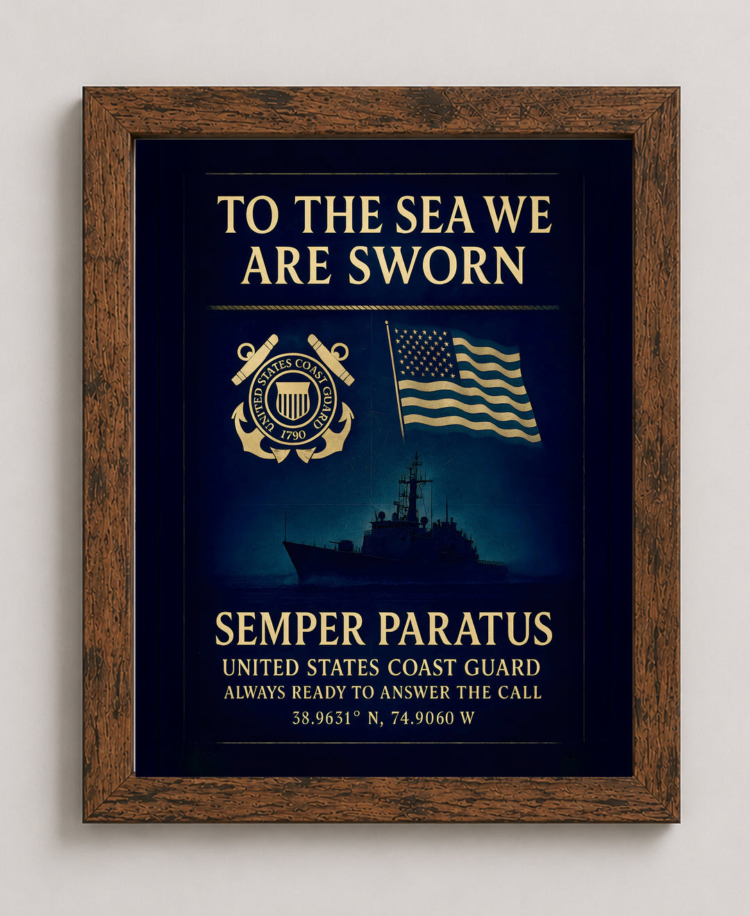 To the Sea We Are Sworn Semper Paratus Military Wall Art